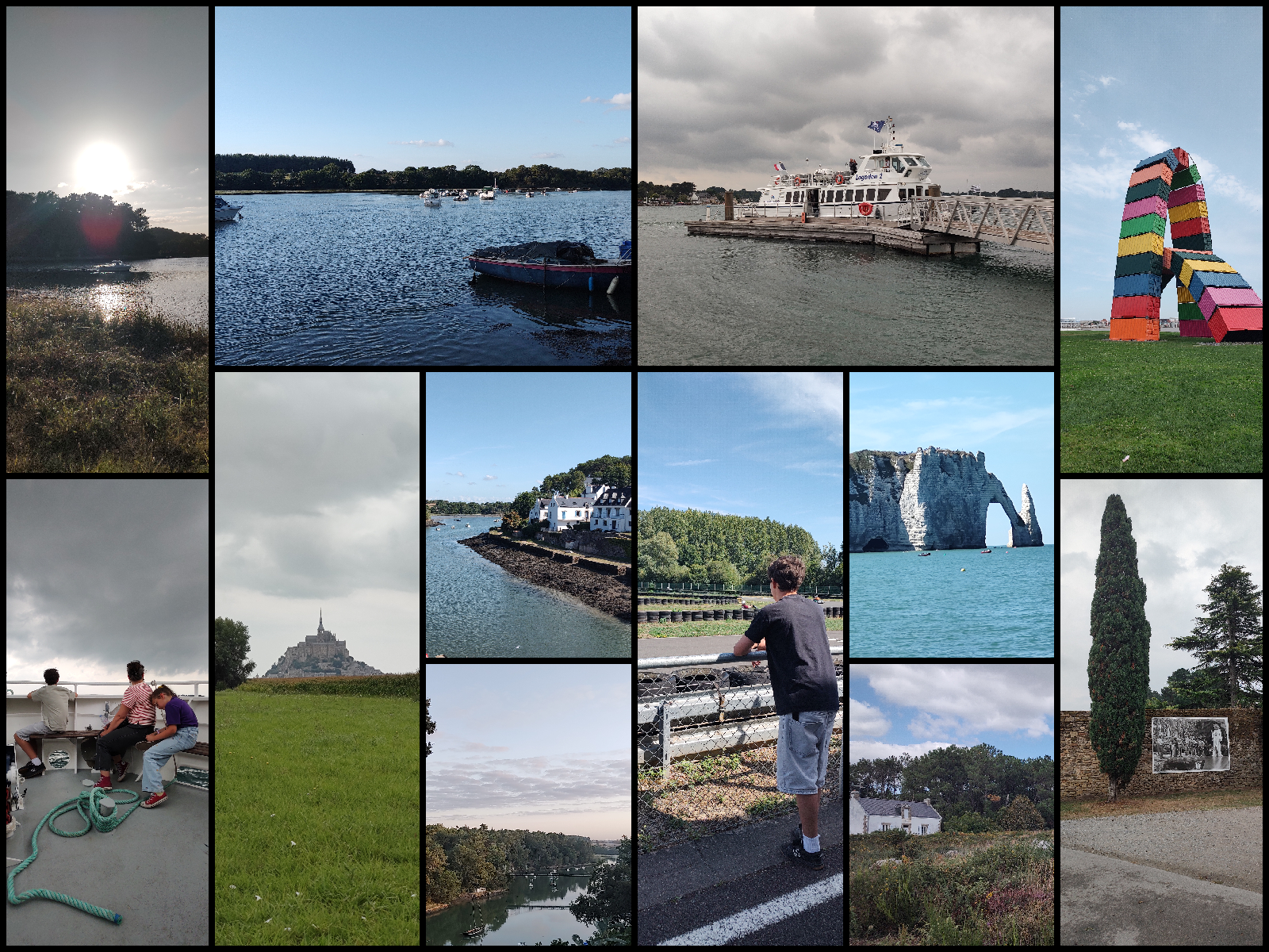 Vacances résumées en un collage photo